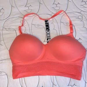 Pink Sports Bra Color- Neon Orange Size L but runs big fits like XL